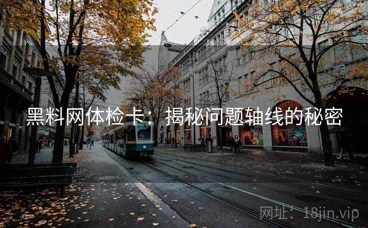 黑料网体检卡：揭秘问题轴线的秘密